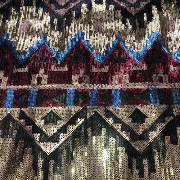 EVERY SMALL SIZE NWOT SEQUIN MINI 17 “ Arm to Arm X 35”top to bottom Back Black - Picture 5 of 9